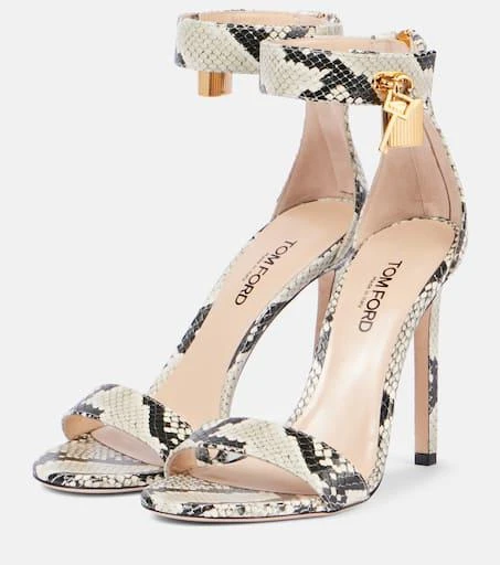 Tom Ford Padlock 105 snake-effect leather sandals 4