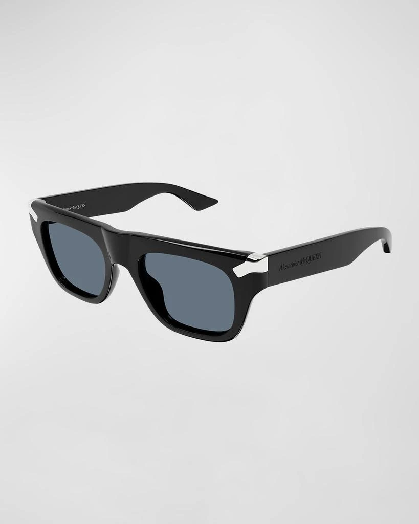 Alexander McQueen Men's Acetate Rectangle Sunglasses 1