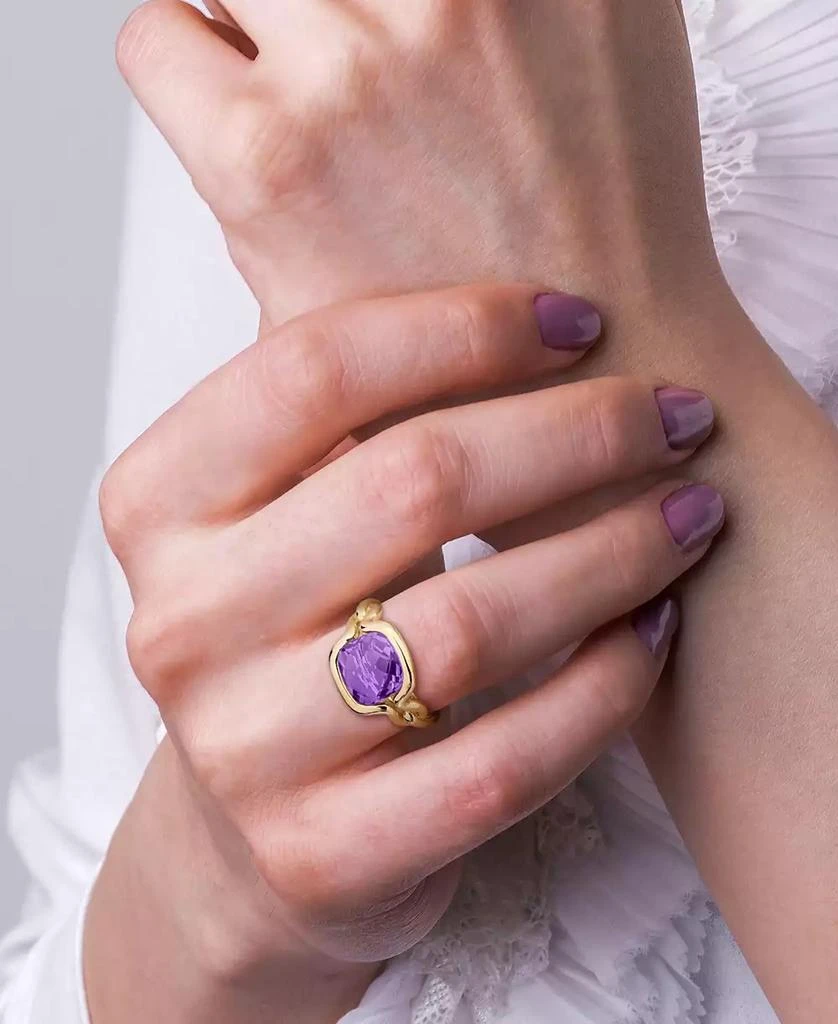 Macy
s Amethyst (4-1/2 ct. t.w.) Solitaire Ring in 18k Gold Flash Plated Sterling Silver 6