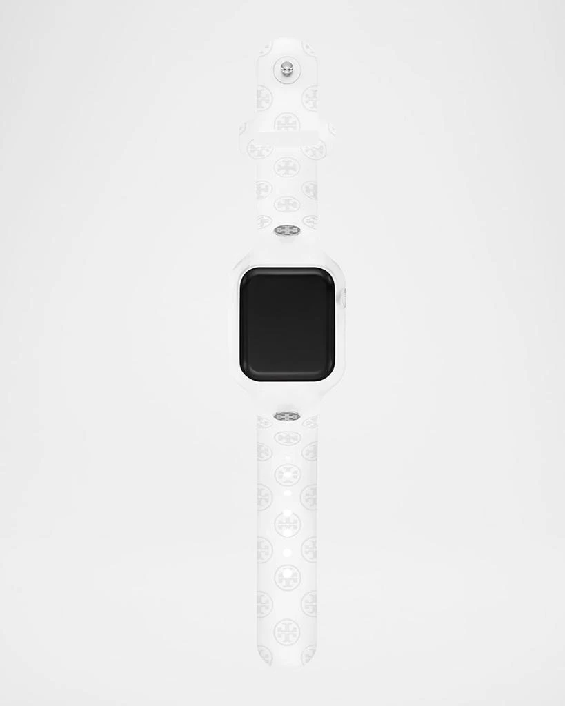 Tory Burch White Silicone Apple Watch Band, 41mm 4
