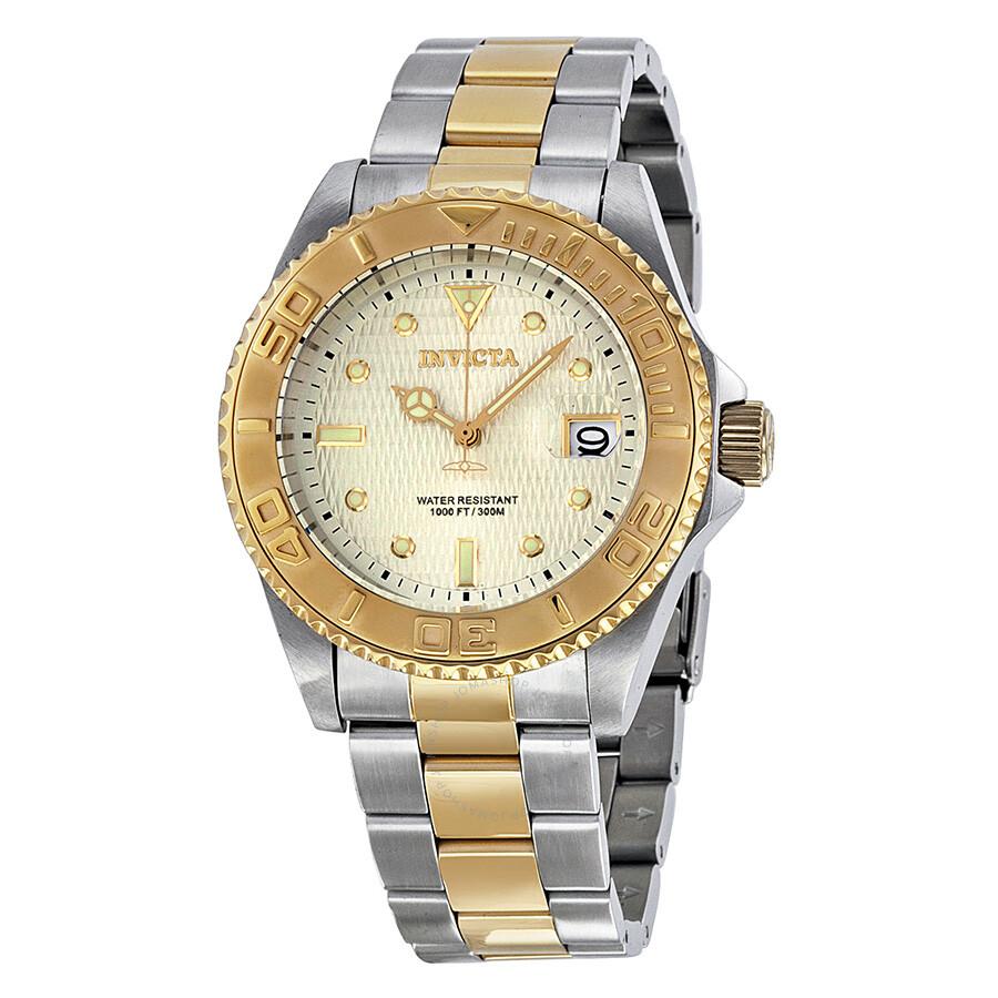 Invicta Pro Diver Automatic Champagne Dial Two-toneMens Watch 14343