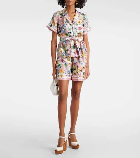 Dolce 
Gabbana Floral silk twill shorts 2