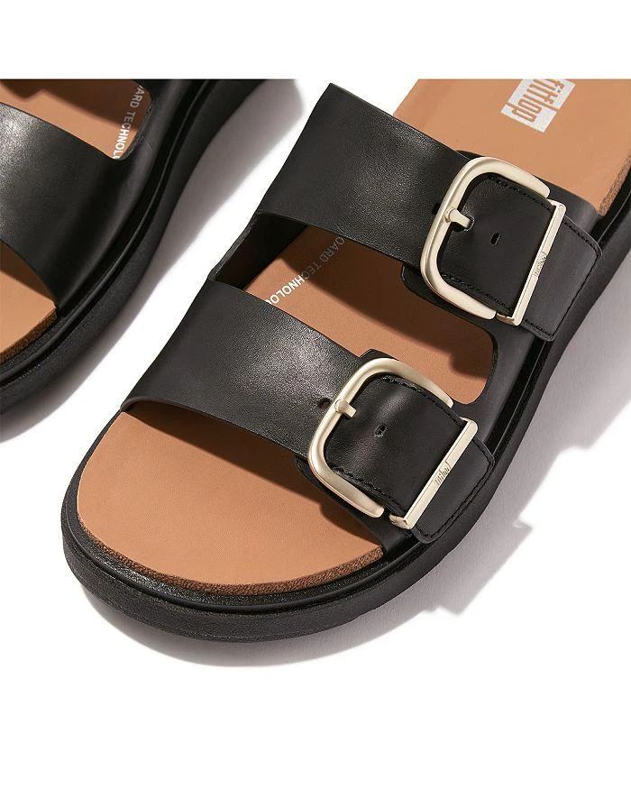 FitFlop Women's GEN-FF Buckle Two Bar Leather Slides 6