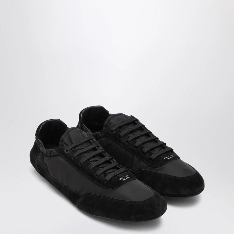 Prada Black Re-Nylon and suede Sneaker Collapse 3