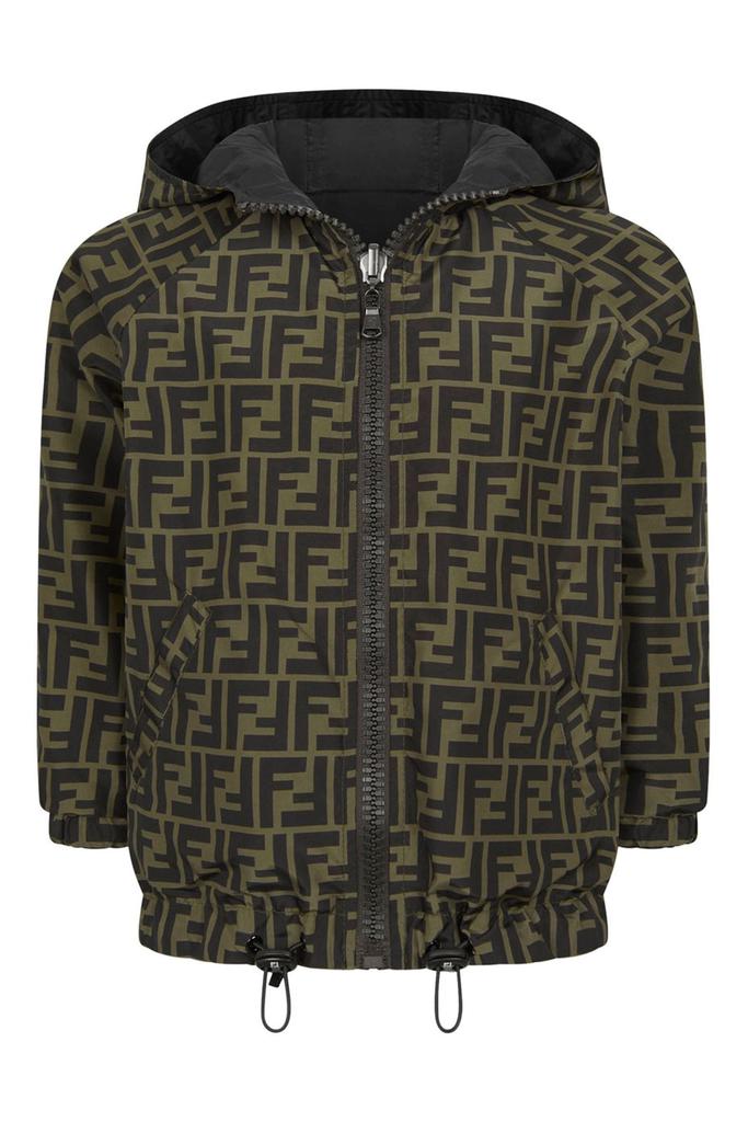 Fendi Kids Reversible FF K-Way Jacket in Black – On Sale Now with