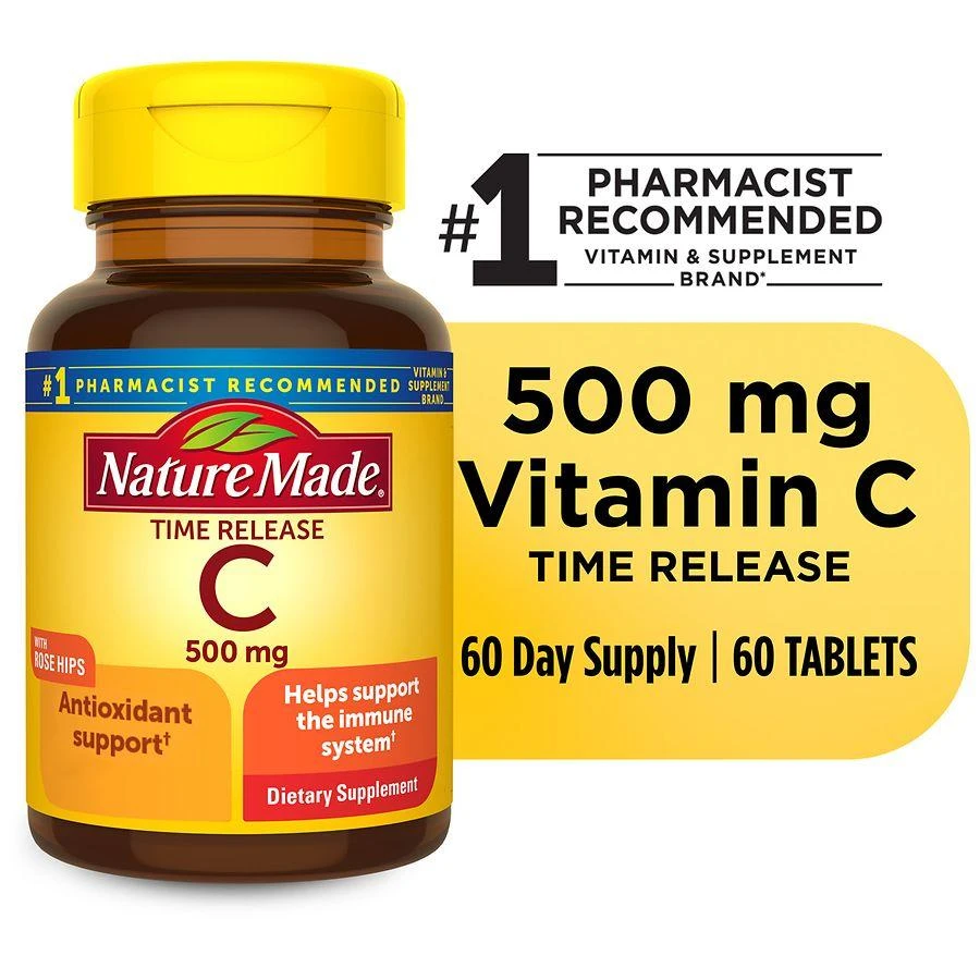 Nature Made Vitamin C 500 mg Time Release Tablets with Rose Hips 7
