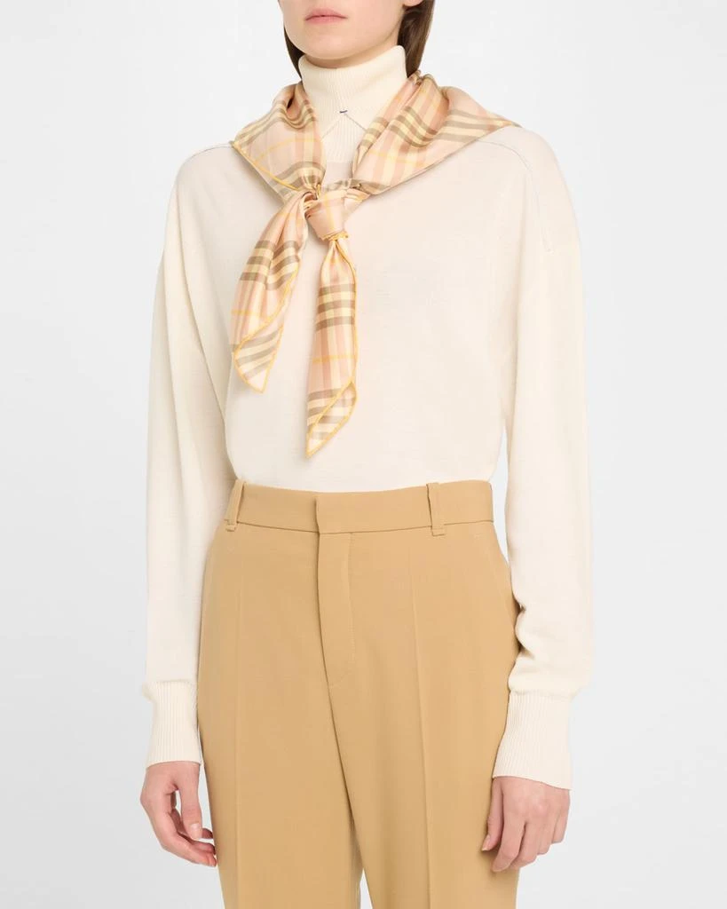 Burberry Check-Print Silk Scarf 3