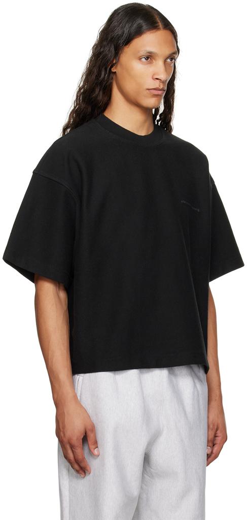 Alexander Wang Black Puffed Logo Oversize T-Shirt - T-Shirts
