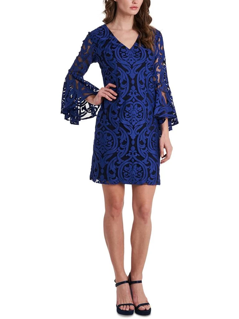 MSK Petites Womens Lace Bell Sleeve Midi Dress 4