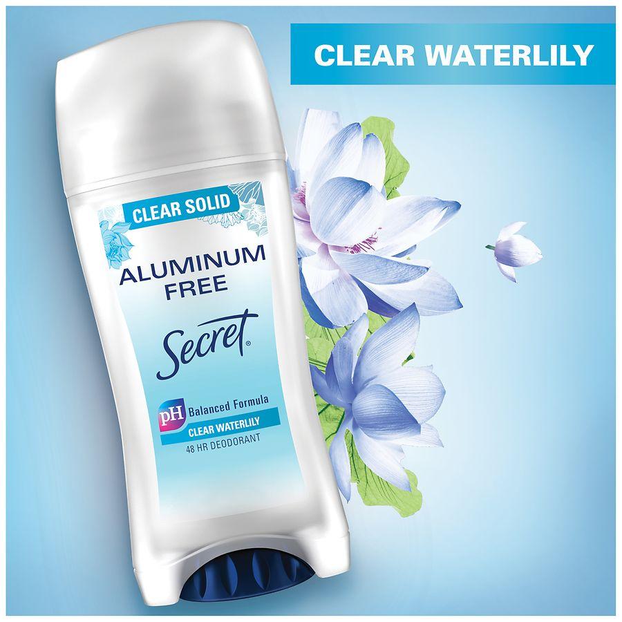 Secret Aluminum Free Deodorant for Women, Clear Solid