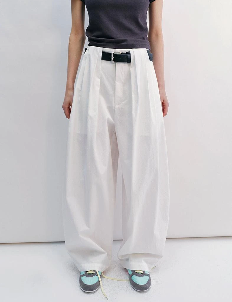 Pixie Market White Pleated Barrel Leg Pants -PREORDER 2
