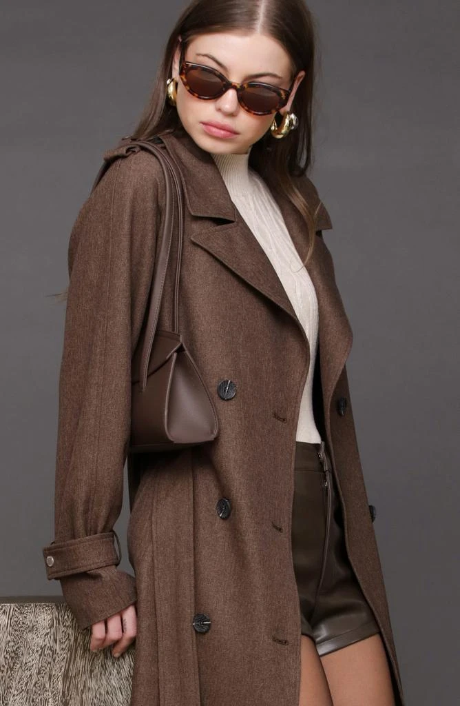 Avec Les Filles Slouchy Double Breasted Trench Coat 7