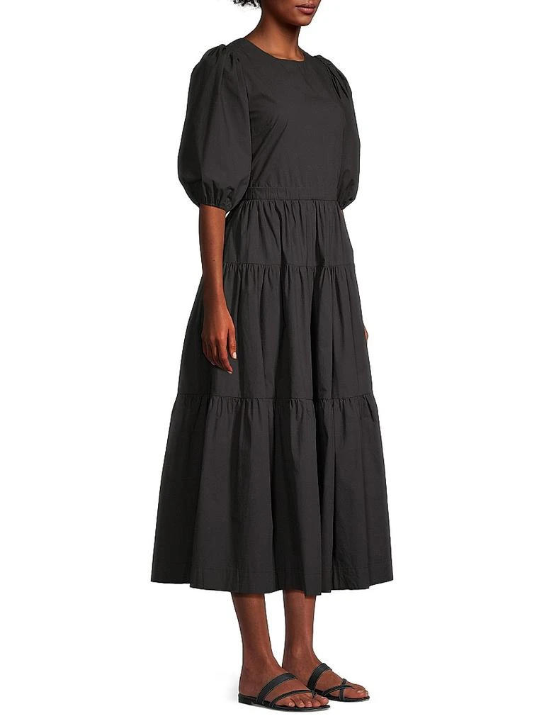 Birds of Paradis Daphne Poplin Tiered Midi-Dress 4