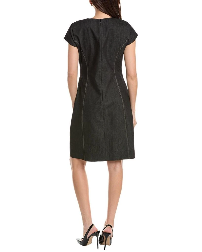 Tahari Denim Fit & Flare Zip Shift Dress 2