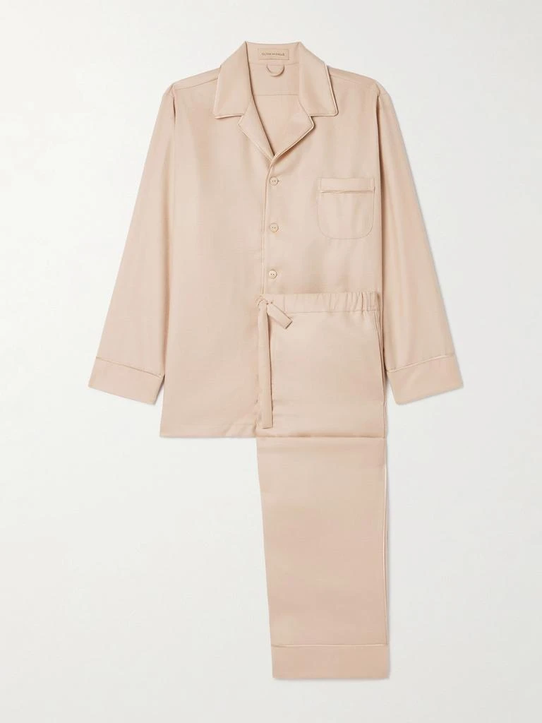 OLIVIA VON HALLE Vanderbilt Cashmere Pajama Set - Neutral