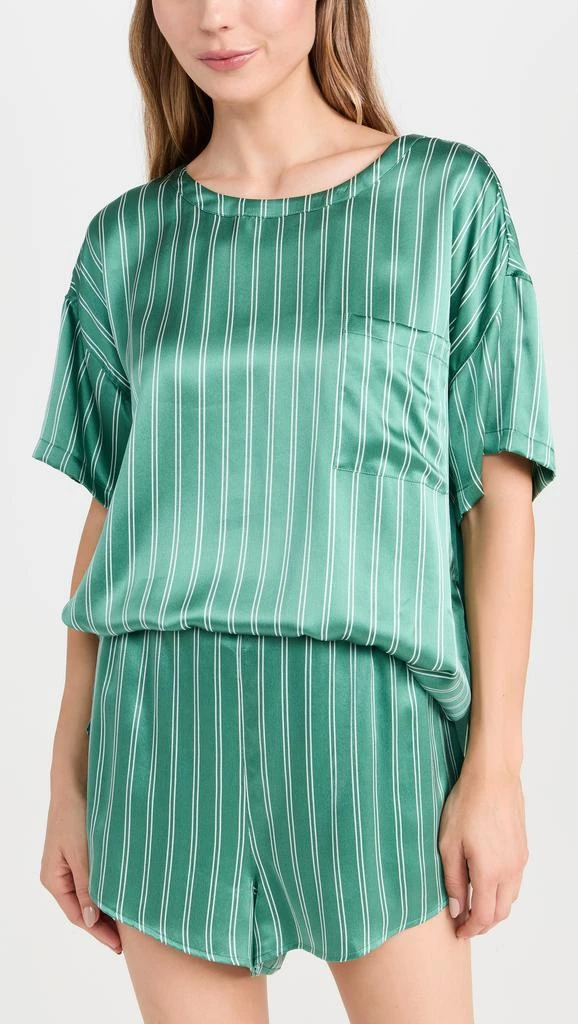 Lunya Washable Silk Tee Shorts Set 1