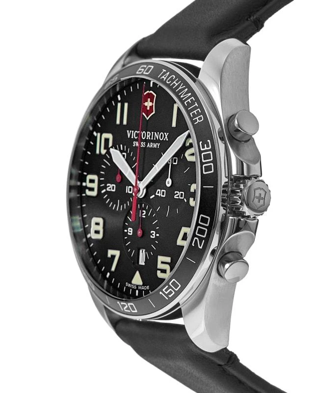 Swiss Army Victorinox Swiss Army Fieldforce Chronograph Black Dial Black Strap Men's Watch 241852 3