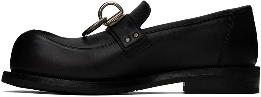 Martine Rose Black Bulb Toe Ring Loafers 3