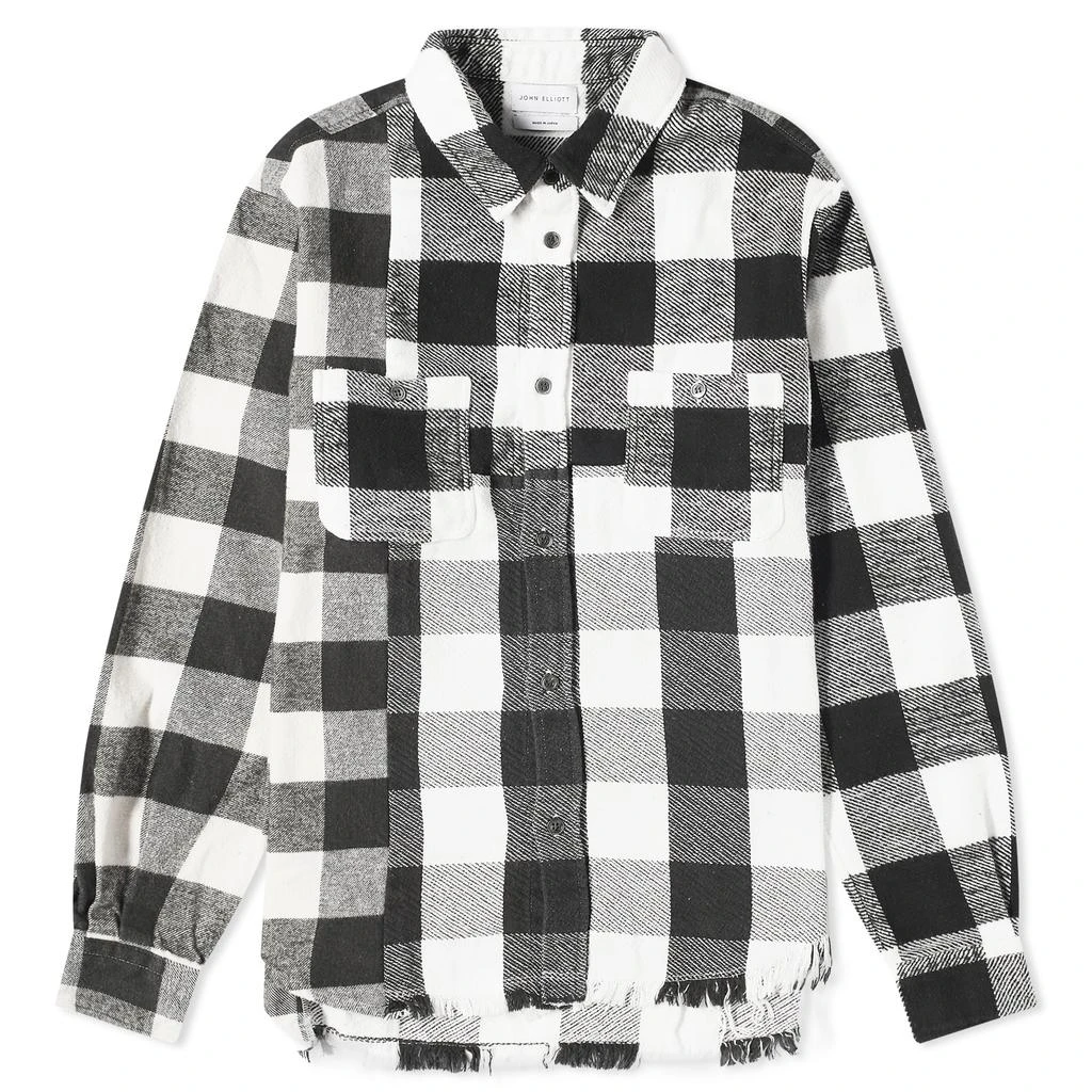 John Elliott John Elliott Silverado Paneled Plaid Shirt 1