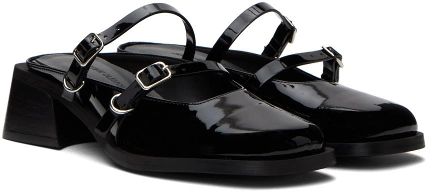 Justine Clenquet Black Andie Patent Mules 4