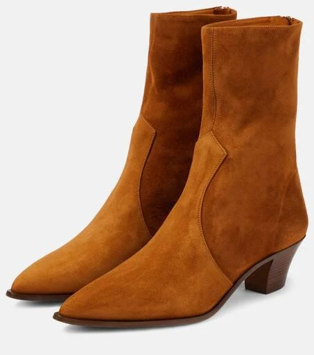 Aquazzura Brunswick suede ankle boots 5