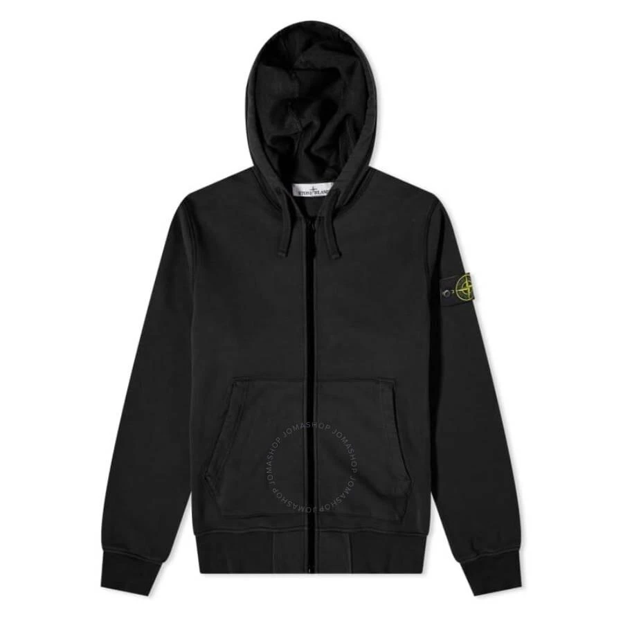 Stone Island Compass Patch Garment Dyed Zip-Up Hoodie 1