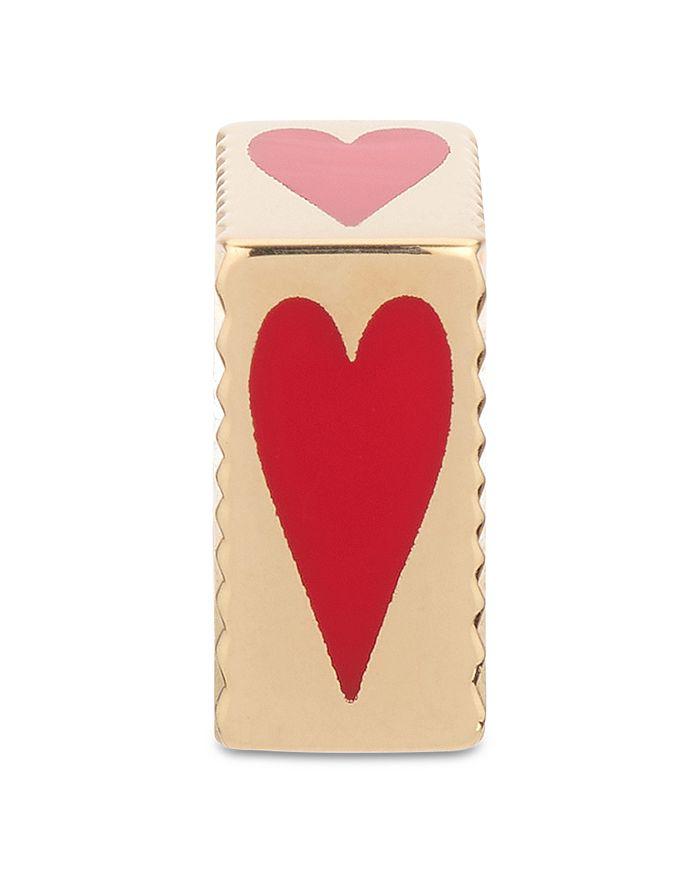 Adina Reyter 9K Yellow Gold Ceramic Heart Fluted Big Bead Pendant