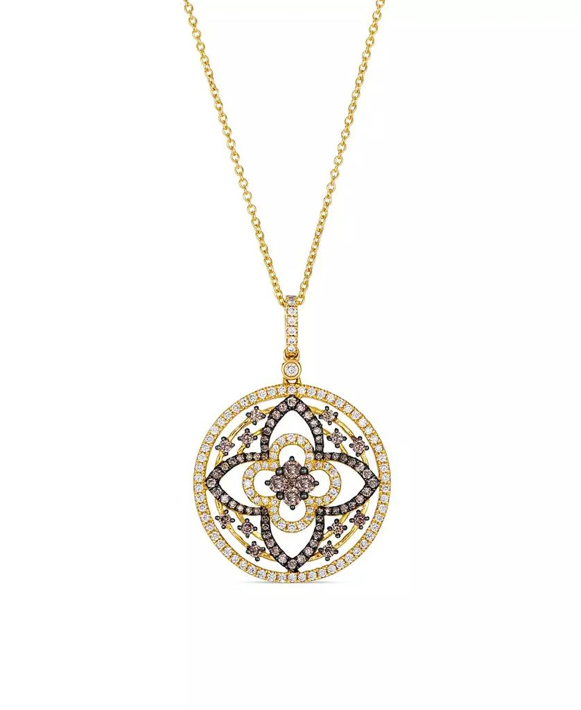 Le Vian Chocolate 
Vanilla Diamond Pendant Necklace (1 ct. t.w.) in 14k Honey Gold