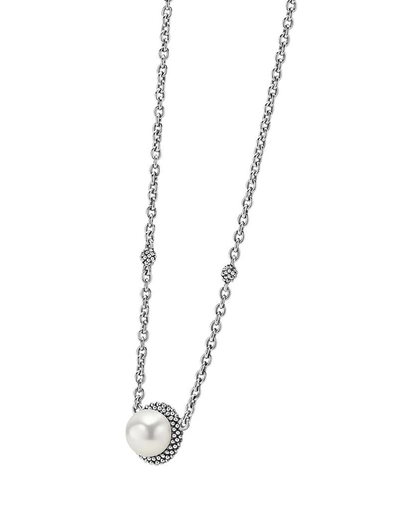 LAGOS Luna Sterling Silver 
Cultured Freshwater Pearl Pendant Necklace, 16" 1