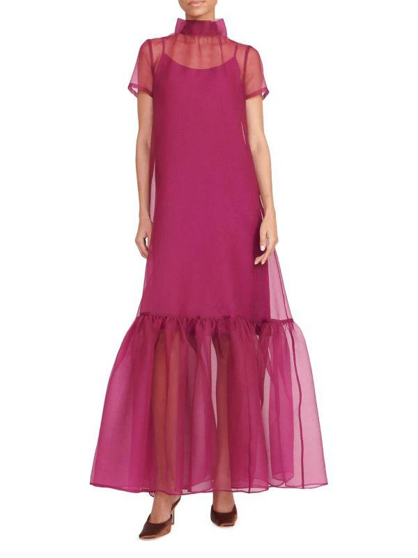 Staud Calluna High-Neck Organza Gown 1