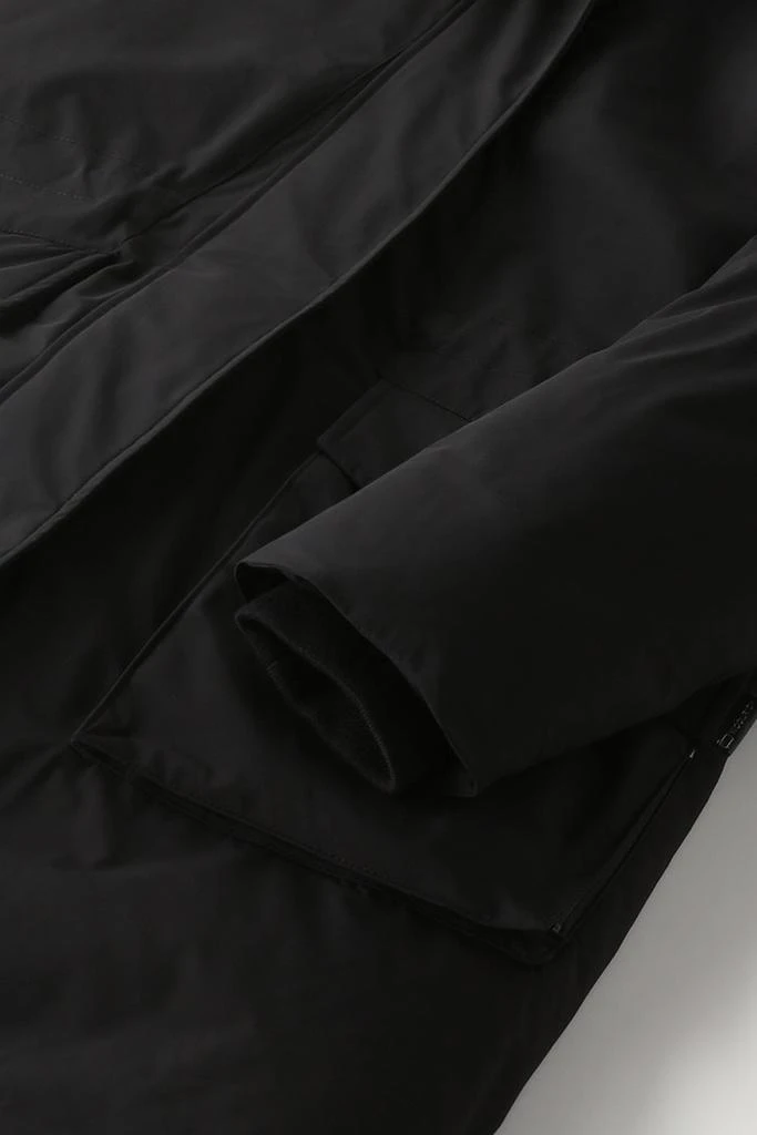 Woolrich Military Parka in Urban Touch Fabric with Fur Liner - Women - Black 3