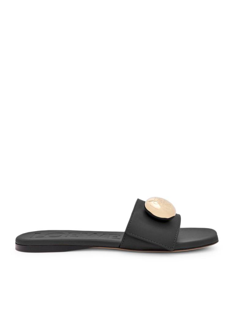 Loewe Loewe White Leather Petal Thong Mules Women's IT 36