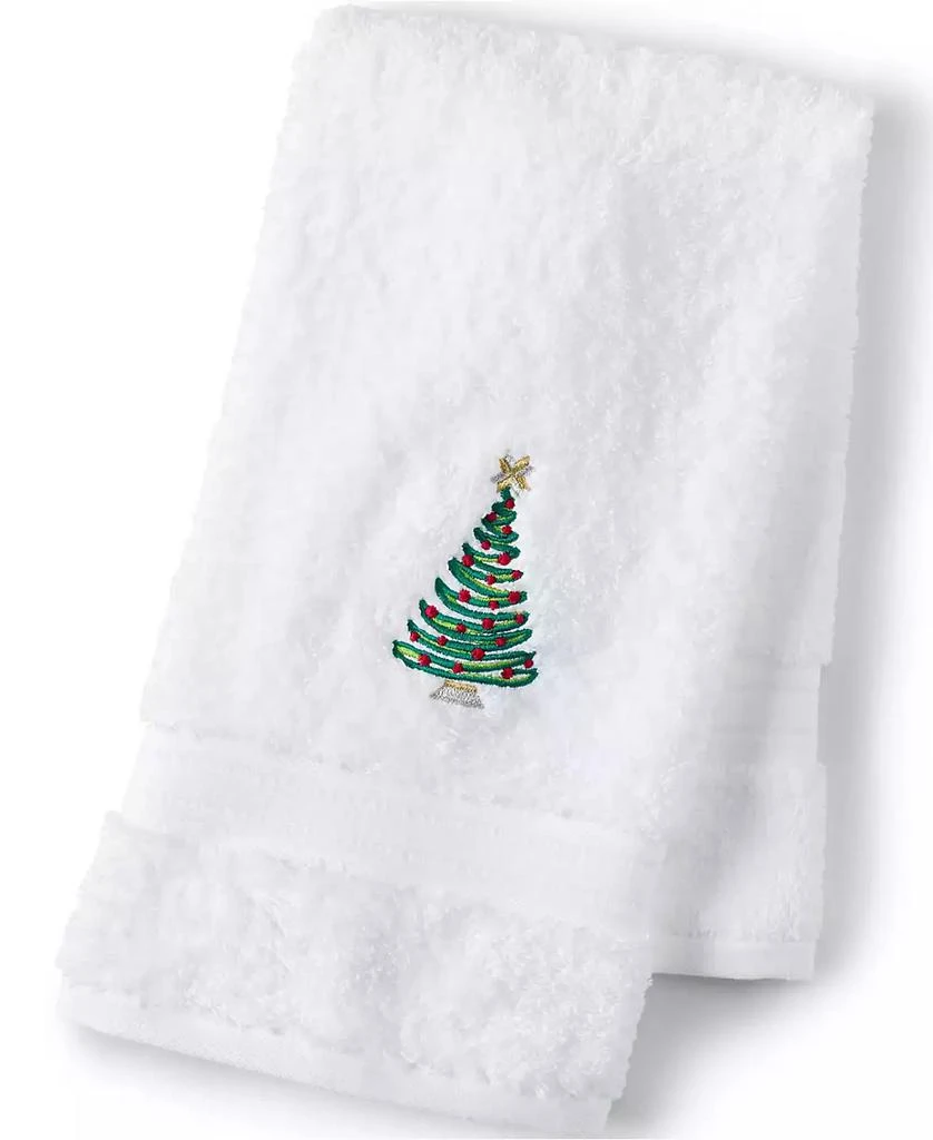 Lands' End Seasonal Cotton Embroidered Hand Towel, 19" x 30"