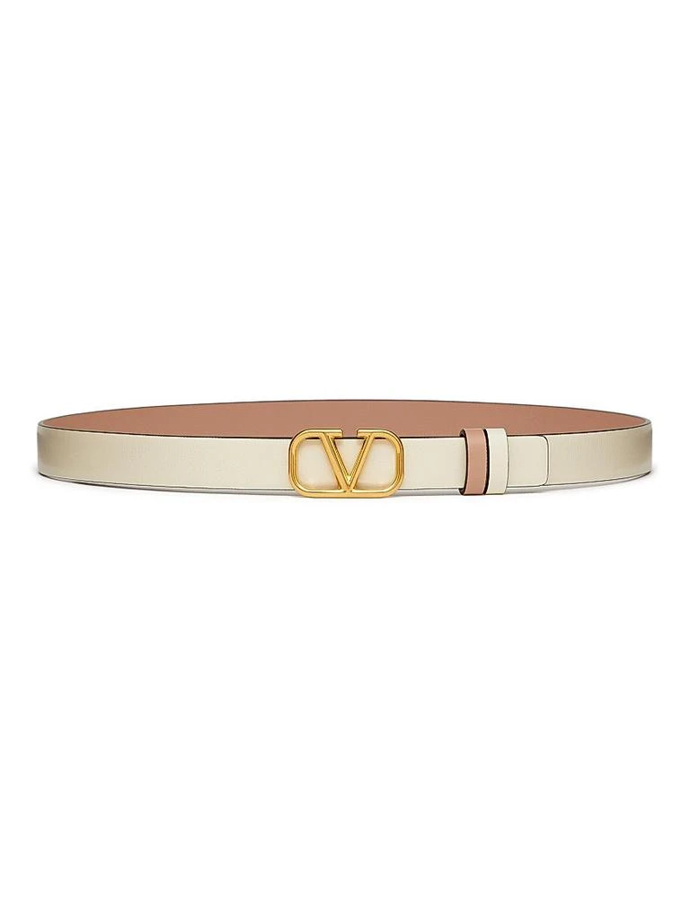 Valentino Reversible Vlogo Signature Belt in Glossy Calfskin  display picture 1