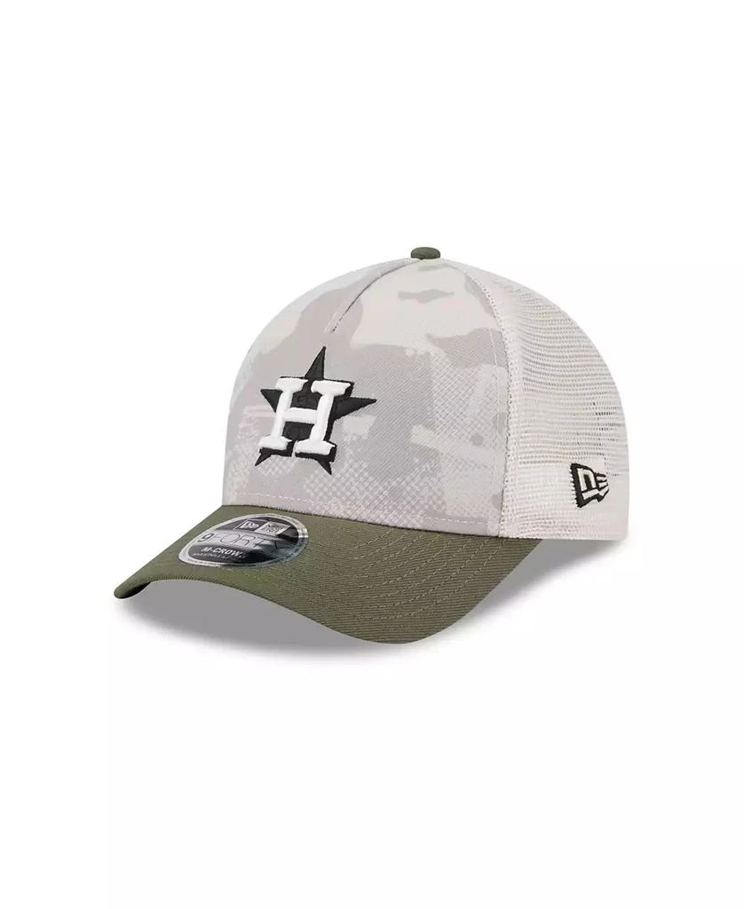 New Era Men's Light Beige/Olive Houston Astros 2025 Armed Forces Day 9FORTY M-Crown A-Frame Adjustable Hat 1
