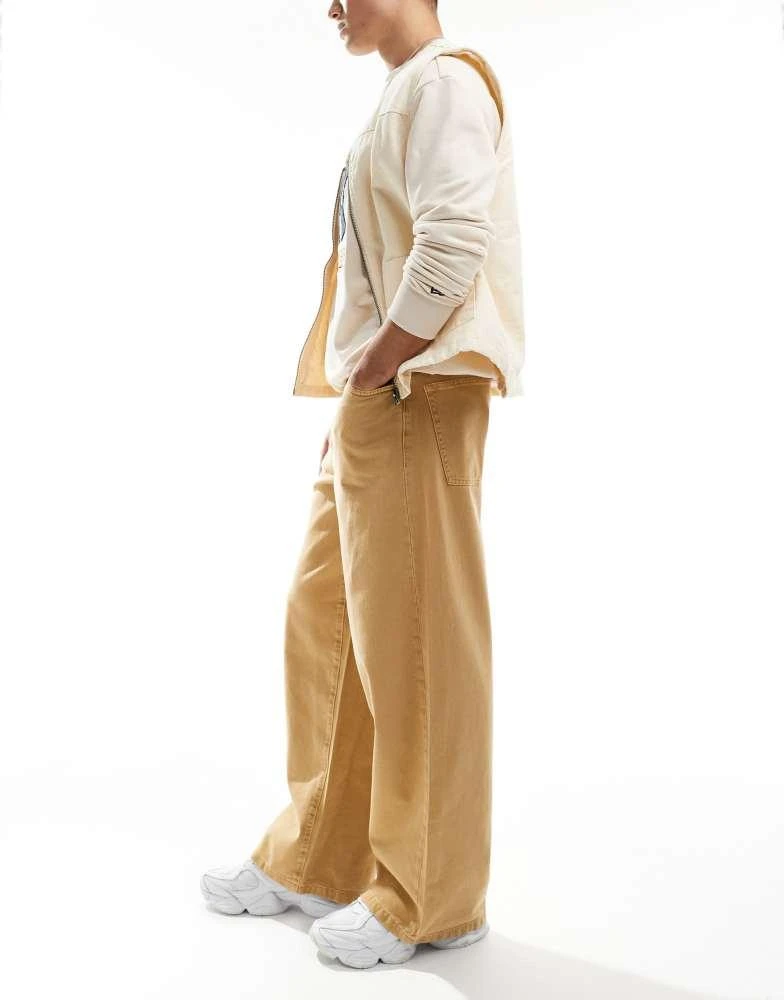 ASOS ASOS DESIGN super baggy jeans in beige 3