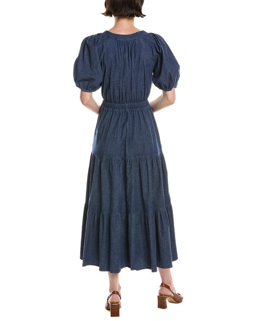 knee length dresses for ladies Anne Klein Jenna Drawstring Dress Blu Jay/Anne Black Multi main image 0