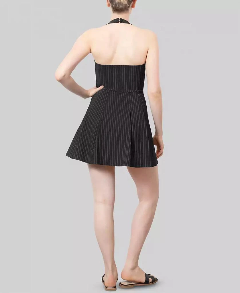 Almost Famous Crave Fame Juniors' Halter-Neck Button-Front Mini Dress 3