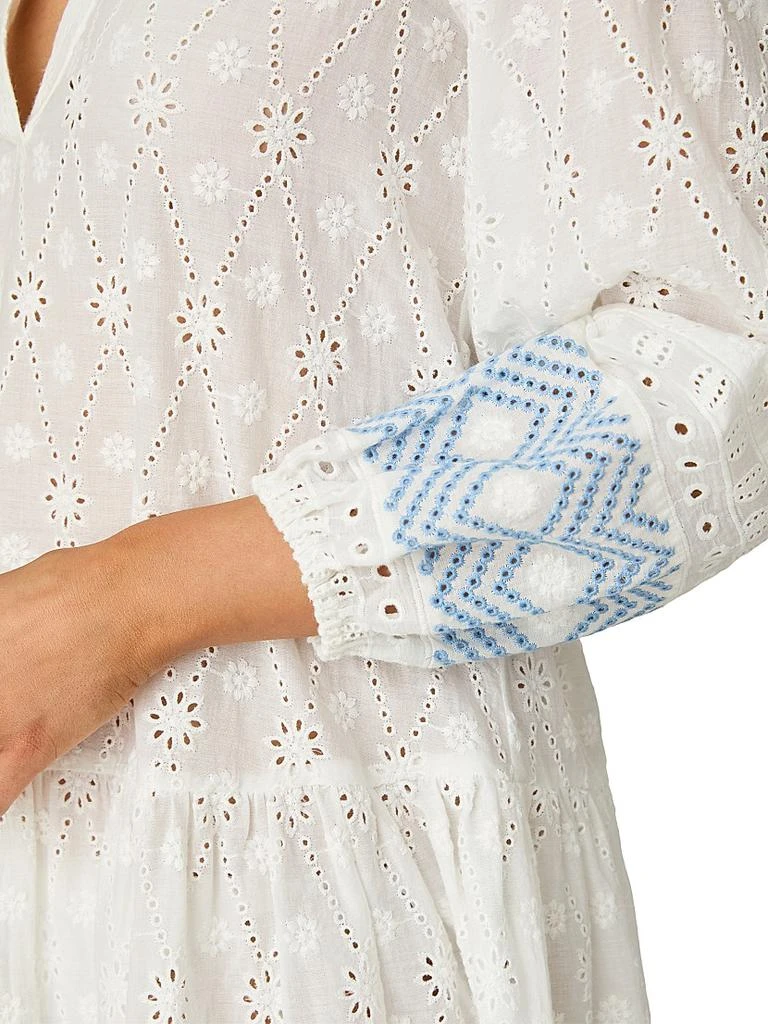 Shoshanna Eyelet Embroidered Umbrella Minidress 3
