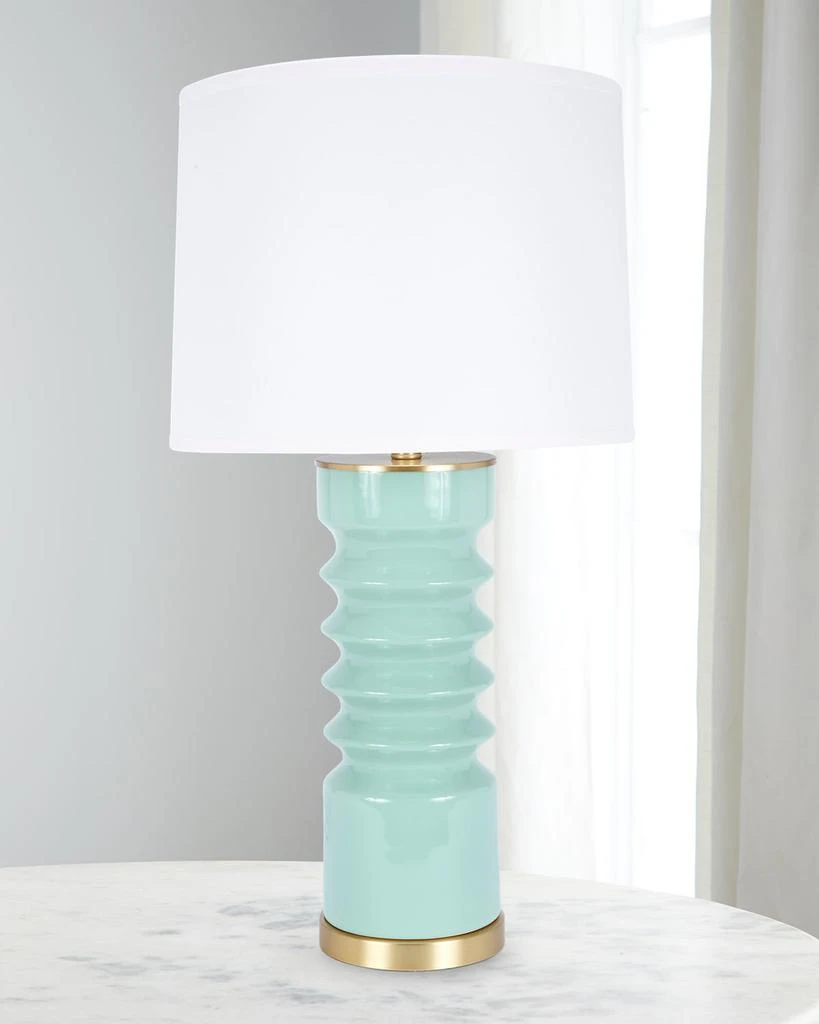 Old World Design Lennon Celadon Ceramic Table Lamp 2