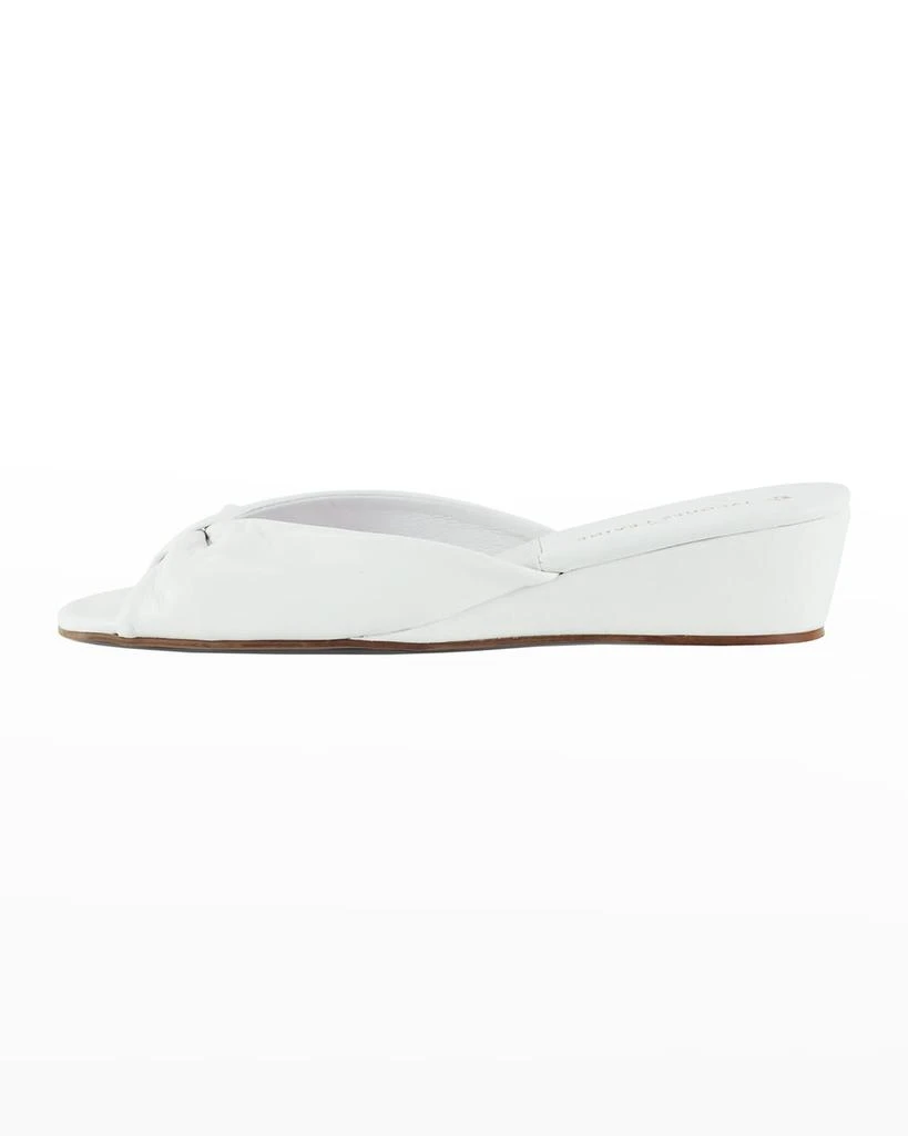 Jacques Levine Leather Open-Toe Slippers 3