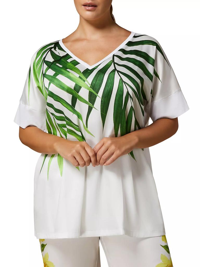 Marina Rinaldi Edam Palm V-Neck T-Shirt