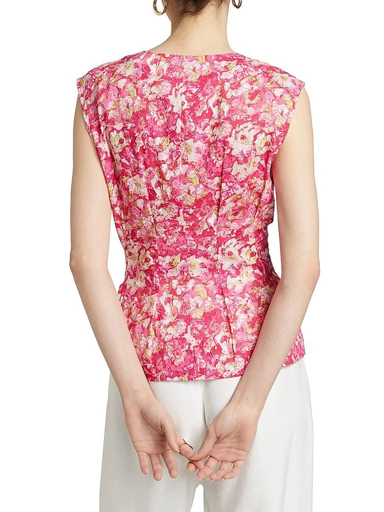 Derek Lam Teresa Floral Cotton Sleeveless Blouse 5