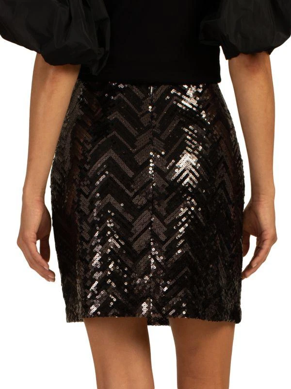Trina Turk Rico Zigzag Sequin Miniskirt 2