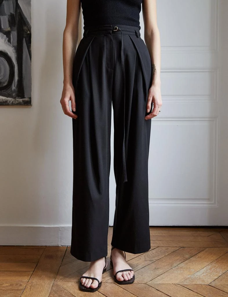 Pixie Market Zoe Belted Pants in Black-BESTSELLER 5