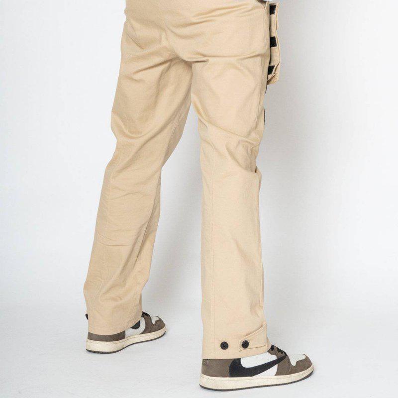 Konus Men's Cargo Pants With Removable Pocket Khaki