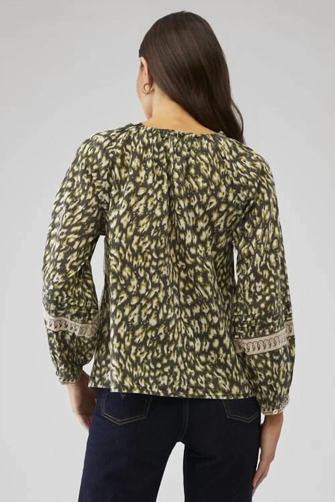 Cleobella Alicia Blouse In Black Leopard 2