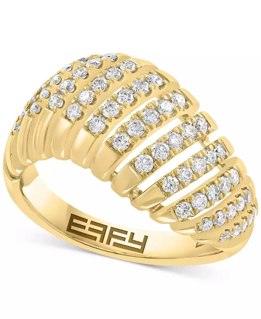 Effy EFFY® Diamond Multi-Row Statement Ring (5/8 ct. t.w.) in 14k Yellow Gold 1