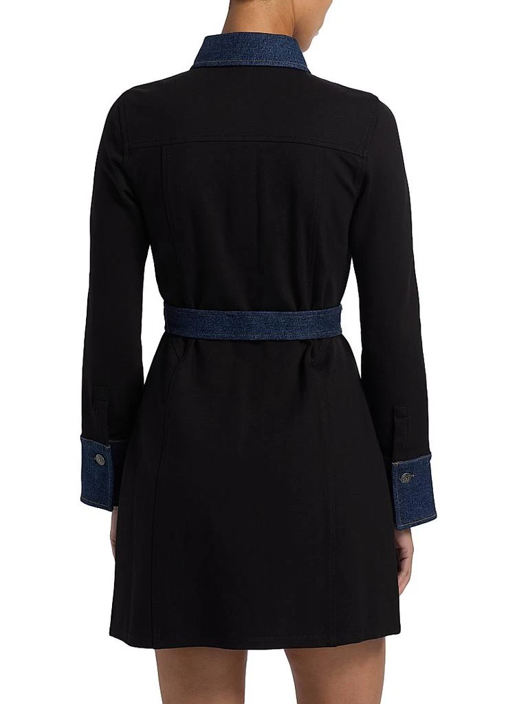 Cinq à Sept Aliza Denim-Trimmed Minidress 5