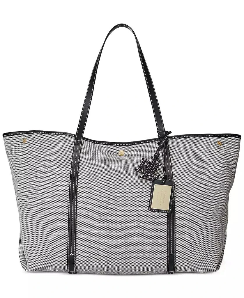 Ralph Lauren Canvas 
Leather Emerie Extra Large Tote Bag